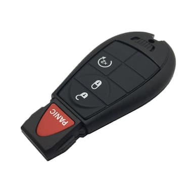 Intelligent bilnøgleskal med 3+1 knap, kompatibel med Chrysler Sort