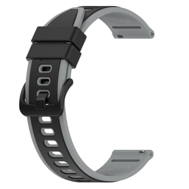 Urrem silikone Sort+grå 22 mm
