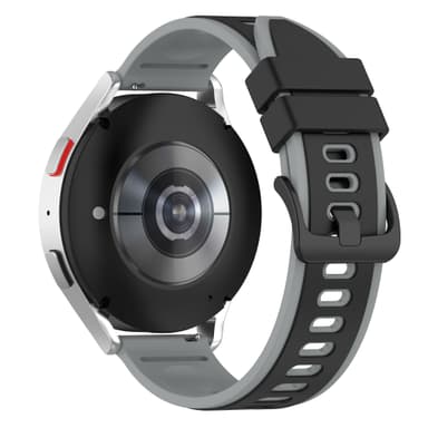 Urrem silikone Sort+grå 22 mm