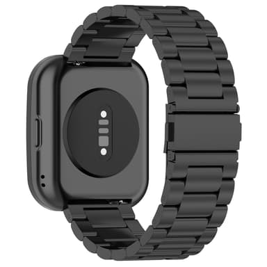 Armbåndsurrem i rustfrit stål til Huami Amazfit BIP 5 22mm Sort