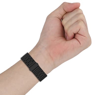 Armbåndsurrem i rustfrit stål til Huami Amazfit BIP 5 22mm Sort