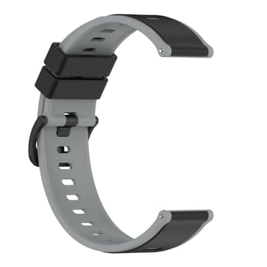 Urrem silikone Sort+grå 22 mm