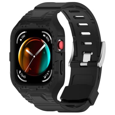 Urrem med beskyttende etui til Huawei Watch Fit 3 Sort