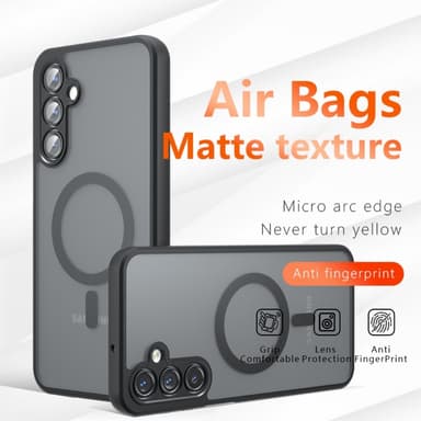 SKALO Samsung A16 Skin-touch Hybrid Cover - Sort