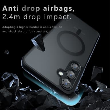 SKALO Samsung A16 Skin-touch Hybrid Cover - Sort