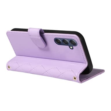 SKALO Samsung A16 Quiltet Flip Cover med skulderrem - Lilla