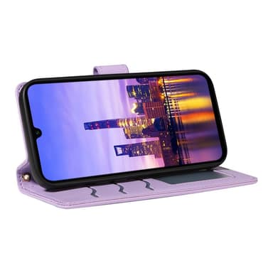 SKALO Samsung A16 Quiltet Flip Cover med skulderrem - Lilla