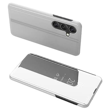 SKALO Samsung A16 Clear View Mirror Etui - Sølv