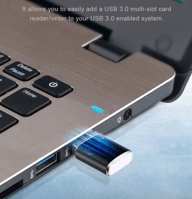 USB 3.0 (han) til USB-C (hun) adapter Sort