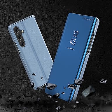 SKALO Samsung A16 Clear View Mirror Etui - Sølv