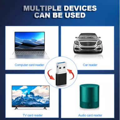 USB 3.0 (han) til USB-C (hun) adapter Sort