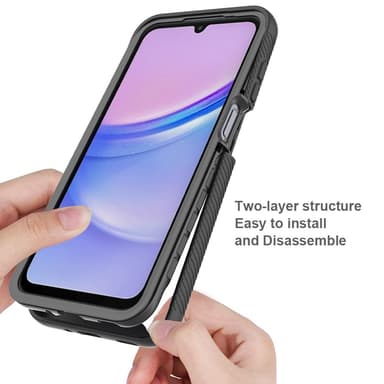 SKALO Samsung A16 Stødsikker Clear Hybrid Cover - Lilla