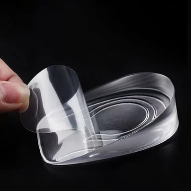 Herre Model Silikone Invisible Heightening indlægssåler 1 Par Gennemsigtig Inner height increase: 2 cm