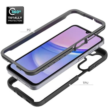 SKALO Samsung A16 Stødsikker Clear Hybrid Cover - Lilla