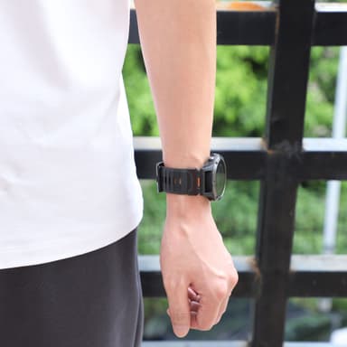 22 mm urrem til Garmin Fenix 3/5/5X/6X/7X Sort