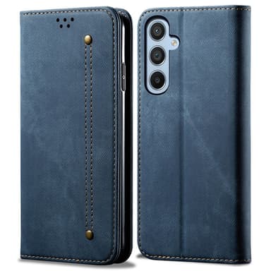 SKALO Samsung A16 Jeans Flip Cover - Blå