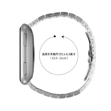 Urrem i rustfrit stål til Huawei GT2/3/Huami/Samsung 22mm Sølv
