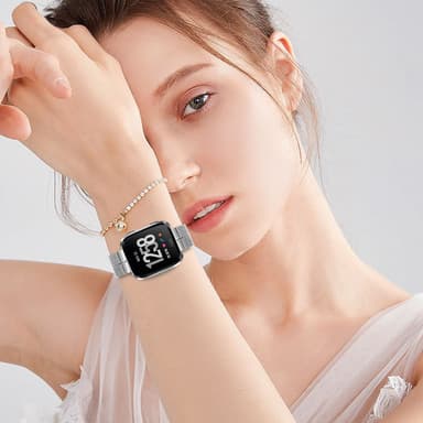Urrem i rustfrit stål til Huawei GT2/3/Huami/Samsung 22mm Sølv