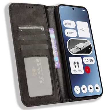 SKALO Nothing Phone (2a) Plus Premium Pungetui med prægning - Sort
