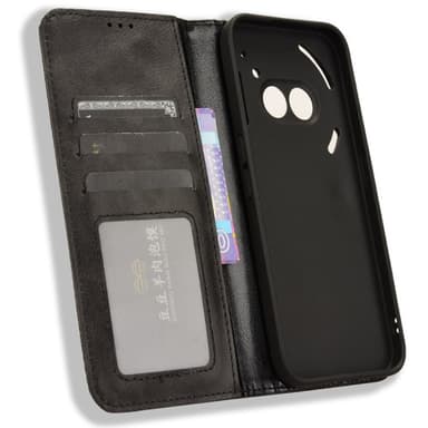 SKALO Nothing Phone (2a) Plus Premium Pungetui med prægning - Sort
