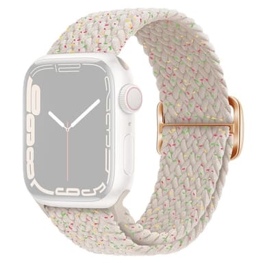 SKALO Flettet Rem Apple Watch SE 44mm - Hvid-Prikker