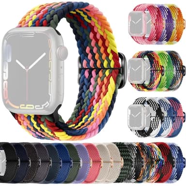 SKALO Flettet Rem Apple Watch Series 7-9 45mm - MultiColor 2