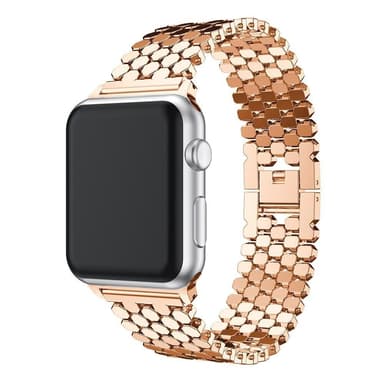 SKALO Fish Scale Metal Armbånd Apple Watch Ultra 2 49mm - Rosa guld