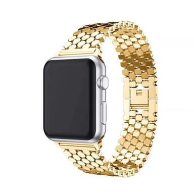 SKALO Fish Scale Metal Armbånd Apple Watch SE 40mm - Guld