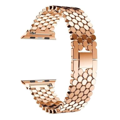 SKALO Fish Scale Metal Armbånd Apple Watch Ultra 2 49mm - Rosa guld