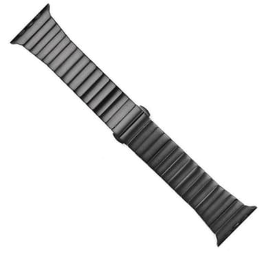 SKALO Metalarmbånd ""Flat"" Apple Watch SE 44mm - Sort