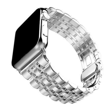 SKALO Metalarmbånd med 5 led Apple Watch Series 7-9 45mm - Sølv