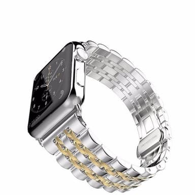 SKALO Metalarmbånd med 5 led Apple Watch Series 10 46mm - Guld