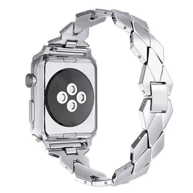 SKALO Metalarmbånd ""Braided"" Apple Watch Series 10 42mm - Sølv