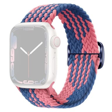 SKALO Flettet Rem Apple Watch Series 4-6 40mm - Pink-Blå