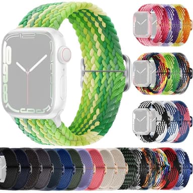SKALO Flettet Rem Apple Watch Series 10 42mm - Grøn-Lime Grøn