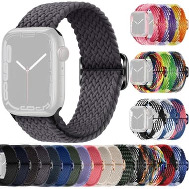 SKALO Flettet Rem Apple Watch Series 10 42mm - Mørkegrå