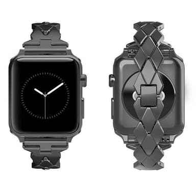 SKALO Metalarmbånd ""Braided"" Apple Watch Series 10 42mm - Rosa guld