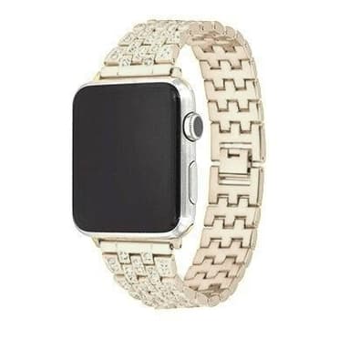 SKALO Link armbånd Bling Apple Watch Series 7-9 45mm - Guld