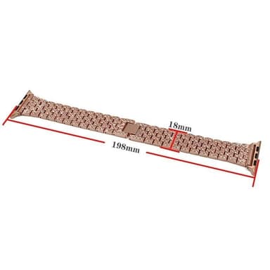 SKALO Link armbånd Bling Apple Watch Series 4-6 44mm - Pink