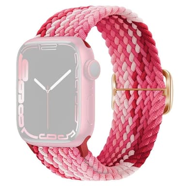 SKALO Flettet Rem Apple Watch Ultra 2 49mm - Pink-Rød