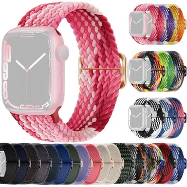 SKALO Flettet Rem Apple Watch Ultra 2 49mm - Pink-Rød
