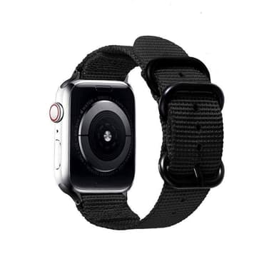 SKALO Nato-armbånd Nylon Apple Watch SE 40mm - Sort