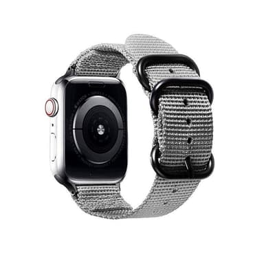 SKALO Nato-armbånd Nylon Apple Watch Series 4-6 40mm - Grå