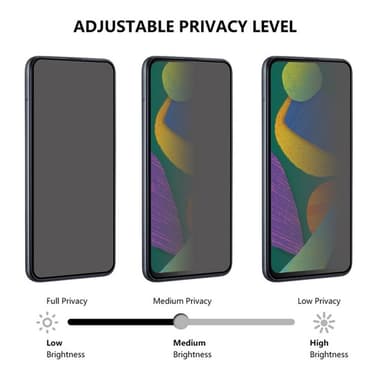 2-PAK SKALO Xiaomi 14T Privacy Hærdet Glas Skærmbeskyttelse - Sort