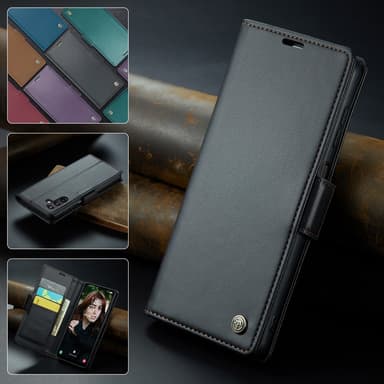 CaseMe Samsung A16 023 Series PU-Läder Flip Cover - Sort