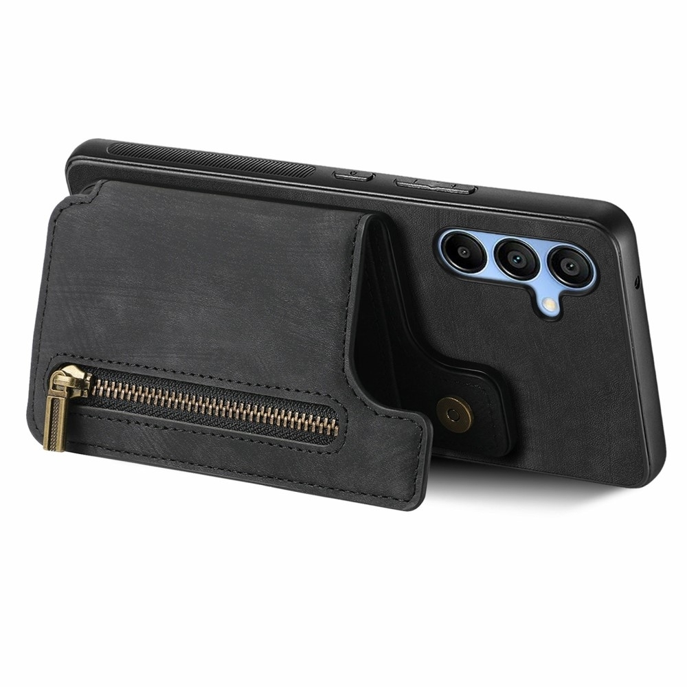 SKALO Samsung A16 PU-læder Cover med Pung - Sort
