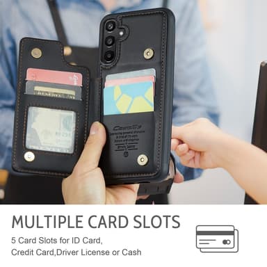 CaseMe Samsung A16 C22 Series Cover+Pung - Sort