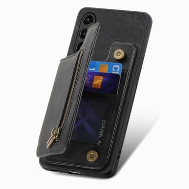SKALO Samsung A16 PU-læder Cover med Pung - Sort