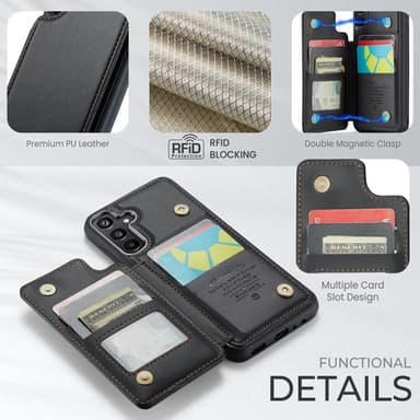 CaseMe Samsung A16 C22 Series Cover+Pung - Sort