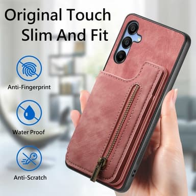 SKALO Samsung A16 PU-læder Cover med Pung - Sort